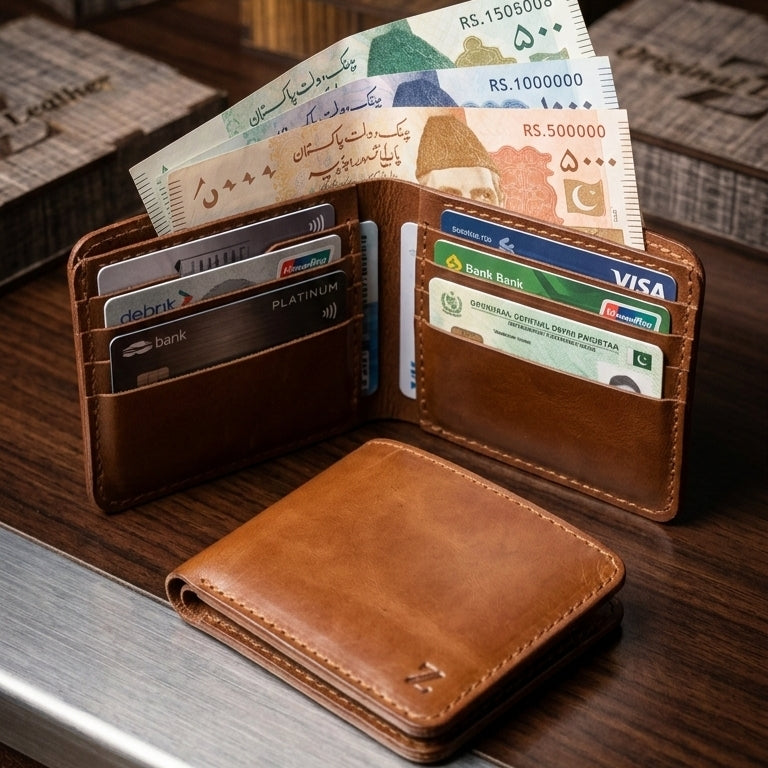 Signature Baby Buffalo Leather Wallet – Ultra-Durable Soft Grain Bi-Fold with Luxury Wooden Box