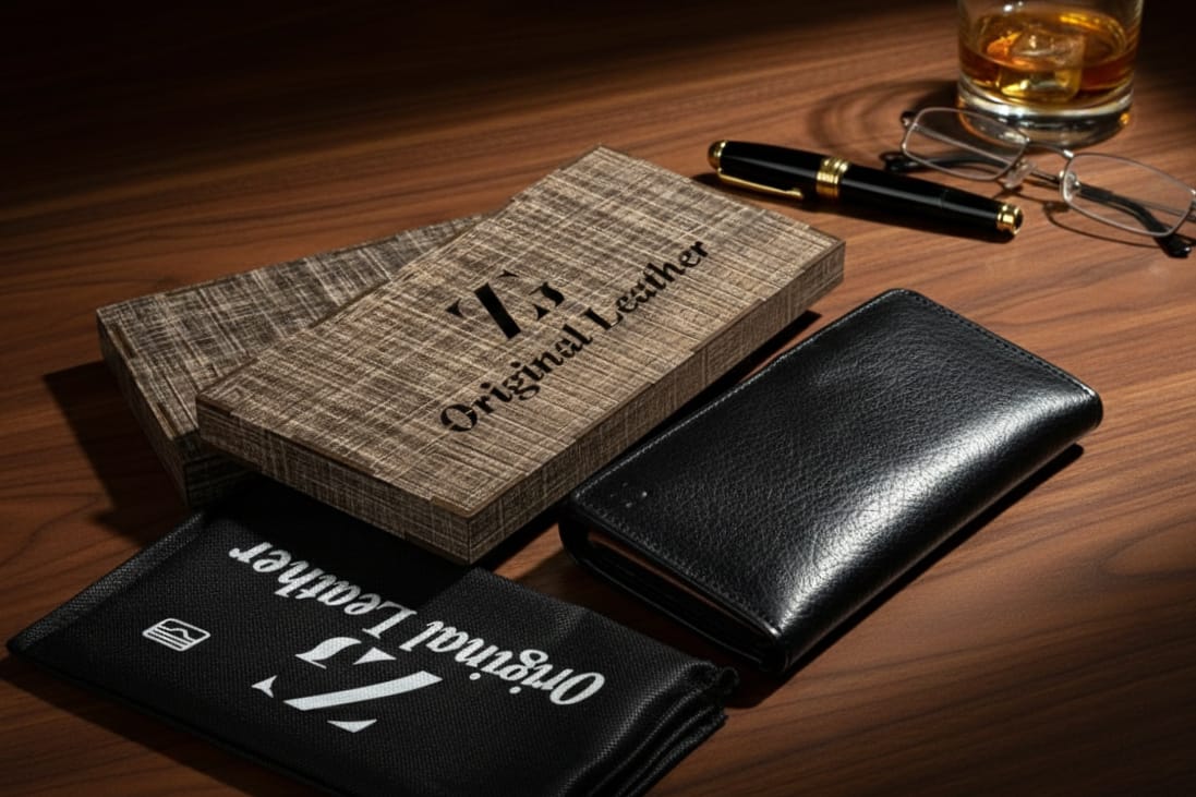 Executive Men’s Long Vertical Wallet – Premium Soft Genuine Leather Travel Organizer & Checkbook Holder