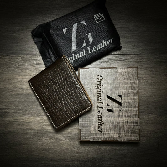 Premium Textured Leather Bi-Fold Wallet for Men – Slim Executive Design with Multi-Card Slots