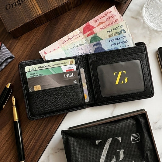 Minimalist Executive Bi-Fold Wallet – Ultra-Soft Top-Grain Genuine Leather with Luxury Presentation Box